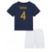 Cheap France Raphael Varane #4 Home Football Kit Children World Cup 2022 Short Sleeve (+ pants)